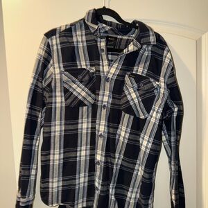 Men's Black Plaid Shirt RVCA